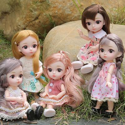 12 Joint Simulation Dress-Up Doll 16Cm Doll Skirt Playing House Girl Princess Toy Set