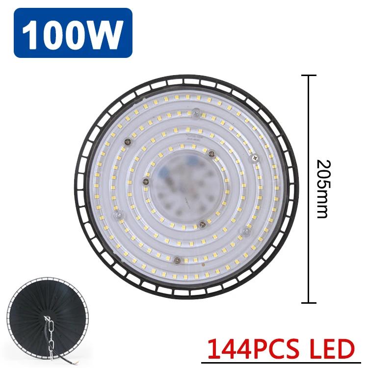 Super Bright LED Industrial Lighting UFO Garage Lights 100W 150W 200W High Bay Lights IP65 Waterproof for Gym Warehouse Factory