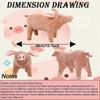 Plush Pig Toy with Soft Plush Comfort, 3D Pink Pig Stuffed Animal Pillow for Kids, 15.7in