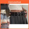 Stylish Korean Women's Simple Adjustable Metal Circle Belt For Skirts And Dresses