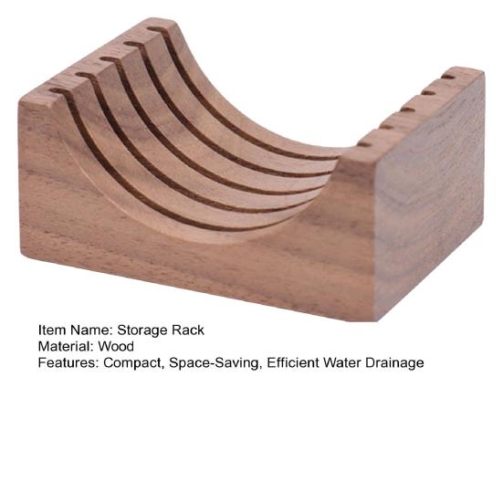 Porta Schermo per Puck Caffè in Legno con 3 Slot Supporto Universale per Filtri a Rete Sinterizzata da 51/53/58mm Stoccaggio Verticale per Asciugatura Rapida Stazione Caffè