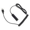 Telephone Headset Wired Unilateral Headphone for Office Business Customer ServiceBlack