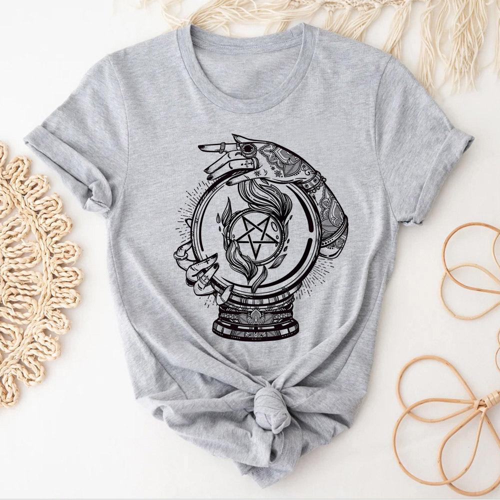 Witch top tees women Breathable Graphic 2000s Colorful hip hop Classic t-shirt Retro Gothic University Digital 2000s Pop Culture