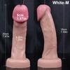White Realistic Silicone Dildo with Mushroom Head, Strong Suction Cup, Soft Body-Safe Silicone, Waterproof, Discreet Packaging