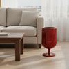 Kelchglas Mülleimer NoBend Design Druckdeckel Hoher Ständer Stiel Müllbehälter für Wohnzimmer