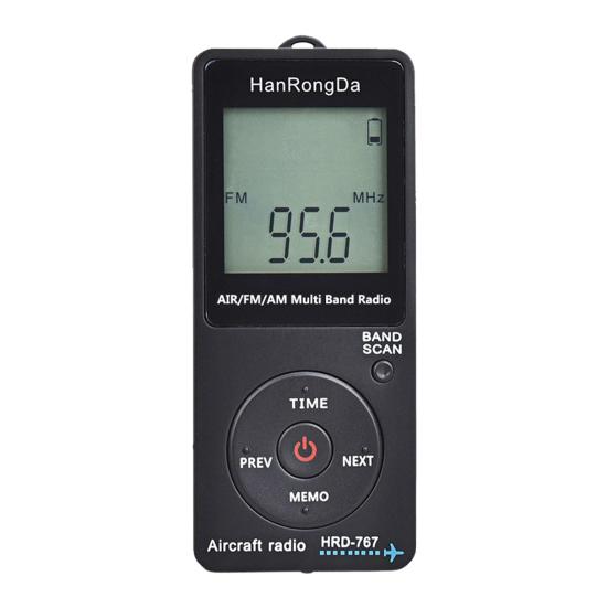 

HRD-767 Digital Radio Display with Earphone Mini LCD FM/AM/AIR Portable Aviation Band Receiving