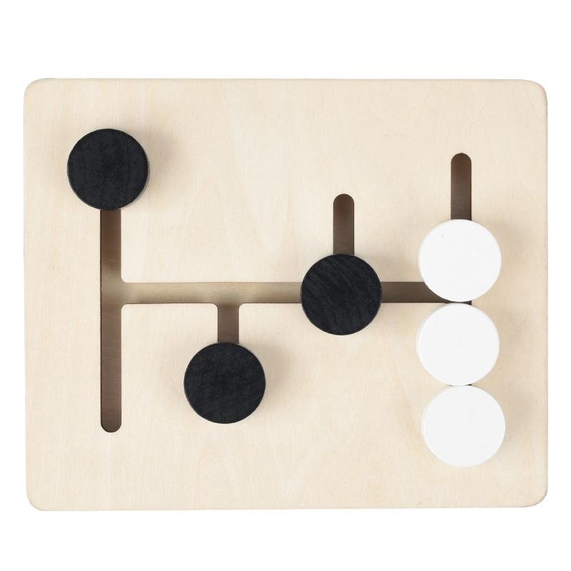 

Montessori Wooden Toys Black & White Battle Chess Shape Maze for Kids Logical Thinking Activity Jigsaw Puzzle Toy Board Game