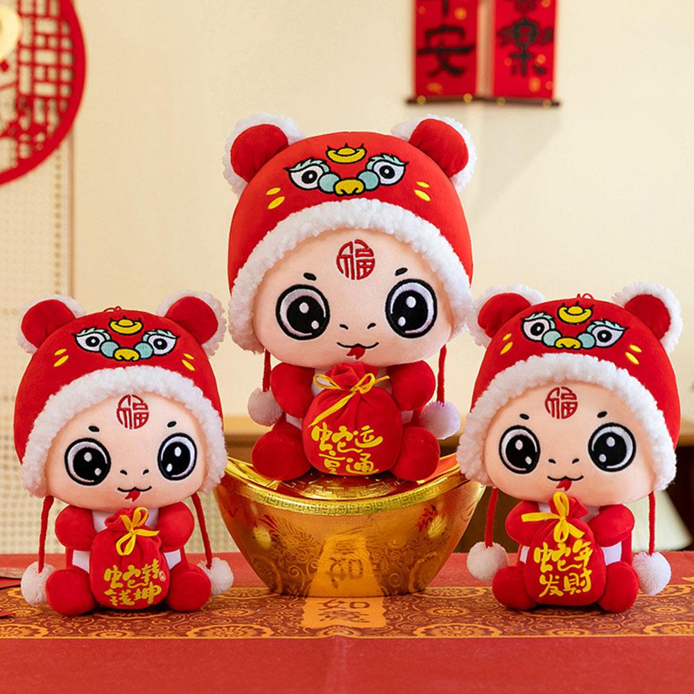 20/25/30/40/50Cm Snake Year Mascot Doll Decoration  Snake Chinese Ornament New Year Gift Plush Toy Festival Diy Accessories