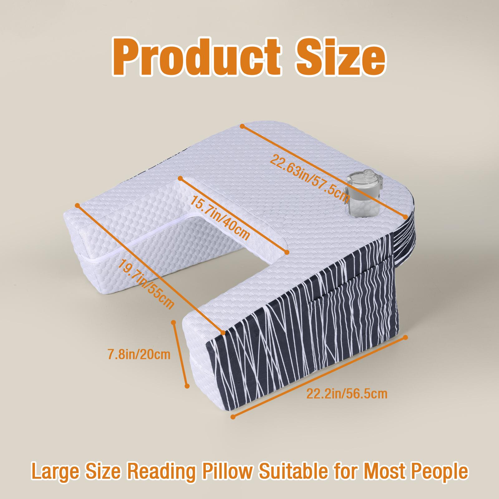 Gaming Armrest Pillow Memory Foam Reading Pillow Oversized Support Cushion Removable Washable Cover Long Session Support