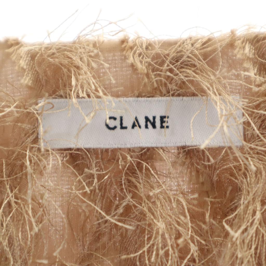 CLANE Long sleeve Cross fringe Bolero 2 beige Women Used