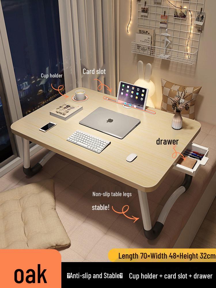 Foldable Bedside Table & Study Desk for Dorms and Kids