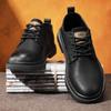 Mode Herren Formell Lässig Schuhe Studenten Dicke Sohle Schnürschuhe Runde Spitze Rutschfest Bequem Business Outdoor Allround Herrenschuhe