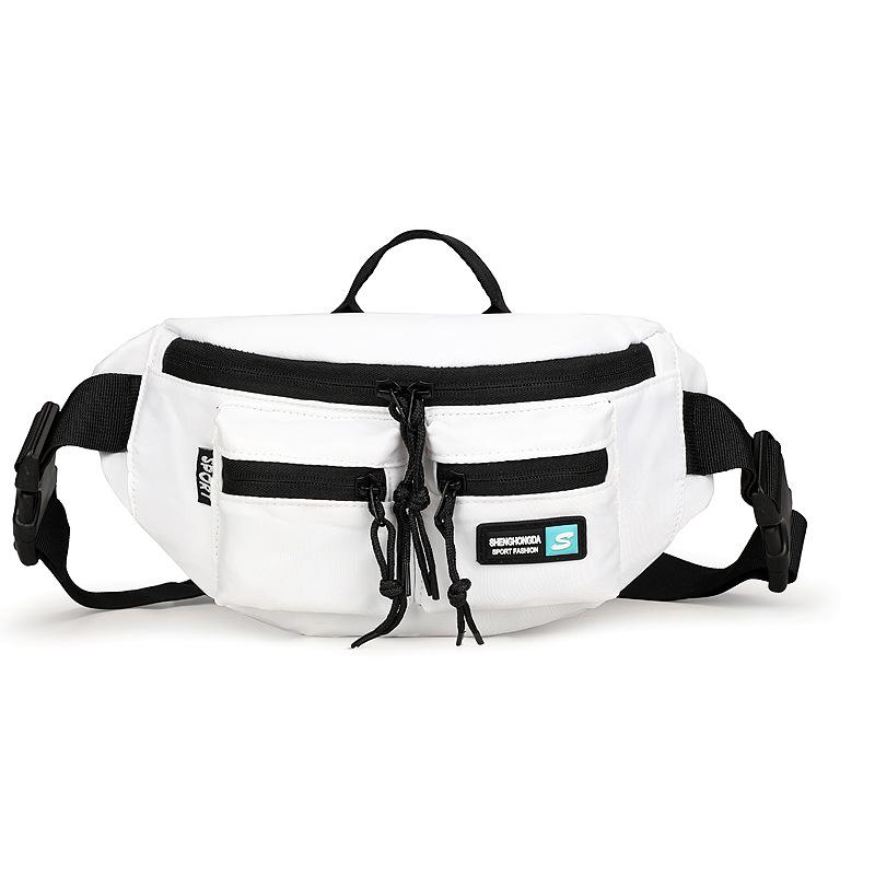 

Korean Style Fashion Fanny Pack - Trendy Unisex Chest Bag for Outdoor Sports & Casual Wear білий