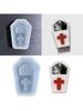 Coffin Resin Mold Crystal Epoxy Silicone Mold Jewelry Ornament Coffin Shape Crafts Making Supplies  Handmade