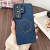 PU Leather Deer Head Magnetic Case for Samsung Galaxy S26 Ultra S25 Fe S23 S22 Plus S26+ Magsafe Mac Safe Shockproof Phone Cover