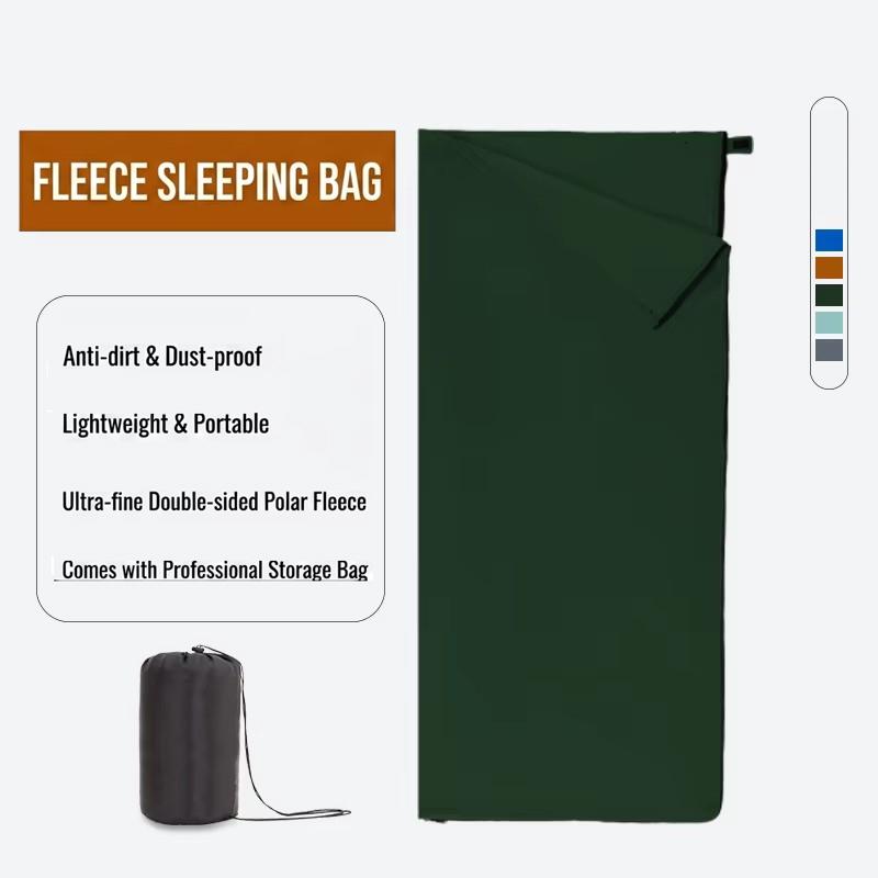 Lightweight Camping Sleeping Bag Liner with Soft Fleece Thermal Fabric for Hiking Travel Backpacking Outdoor Use