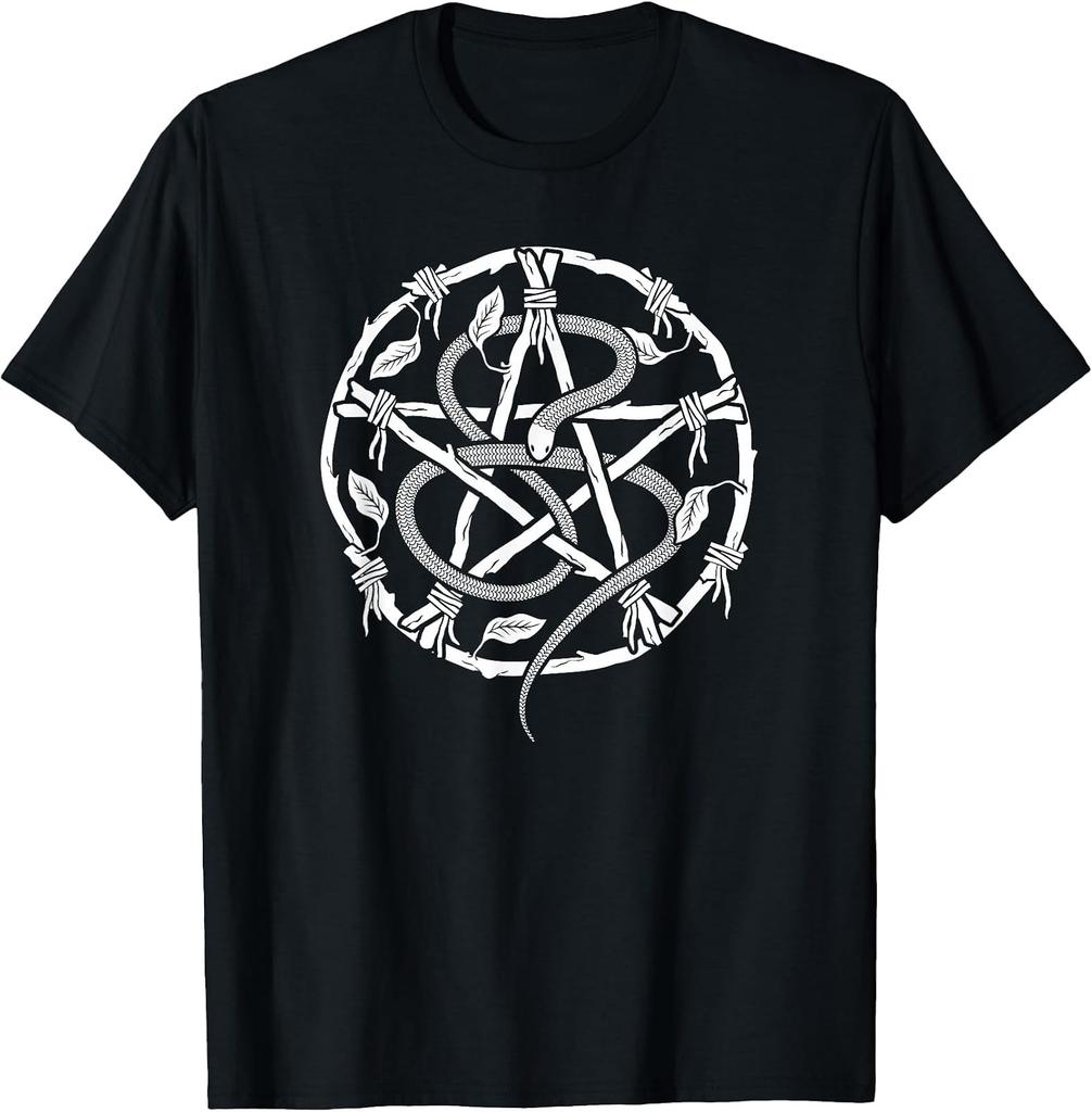 Wiccan Nature Pentacle and Snake Graphic Tee