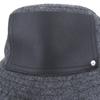 Great HERMES hat BOBFILIPE Serie Button Leather Pocket Bucket gray hair mens Used