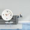 Contemporary Silent Wall Clock with Large Numerals And Reindeer Statue Ornaments for Home Office