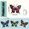 4-Pack Colorful Metal Butterfly Wall Art - Iron Pendulum Decor for Garden, Yar Balcony Outdoor Fence Art Decoration Ideal Gift