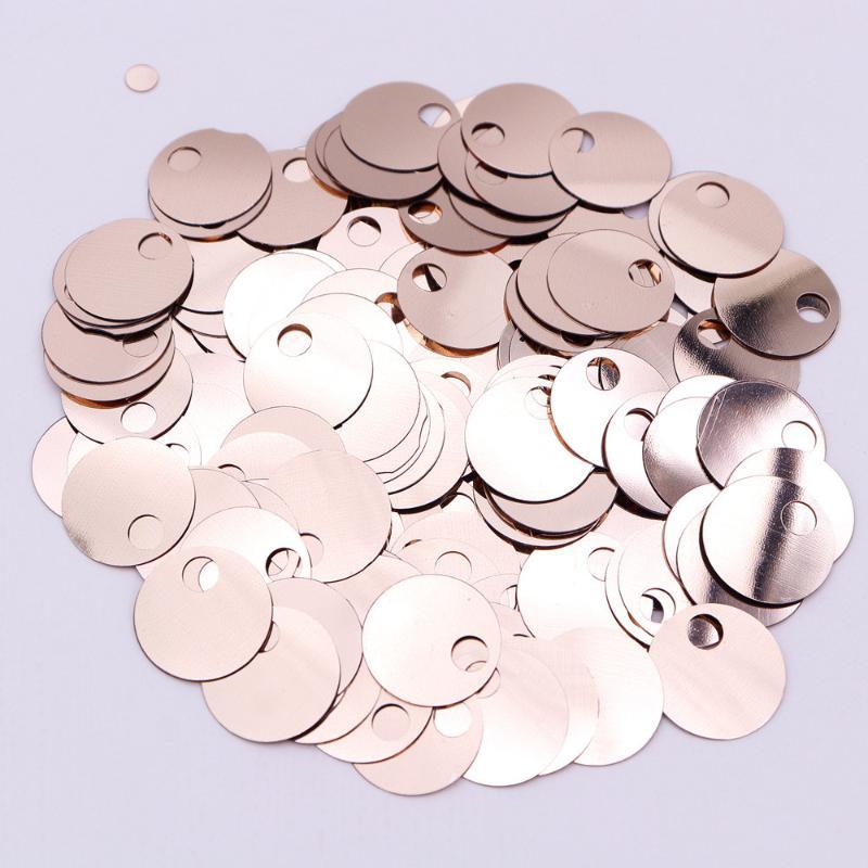 20G 20mm Ploché Kulaté Flitry Paillettes Velký Otvor Sypké Flitry Pro Řemesla Umění Výrobu Šperků Šití Vyšívání Party Dekorace
