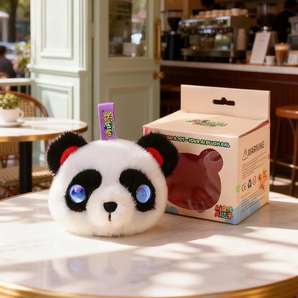 AI Panda Plush Toy AI Large Model Smart Chat Interactive Rechargeable Keychain Educational Kids New Year International Gift