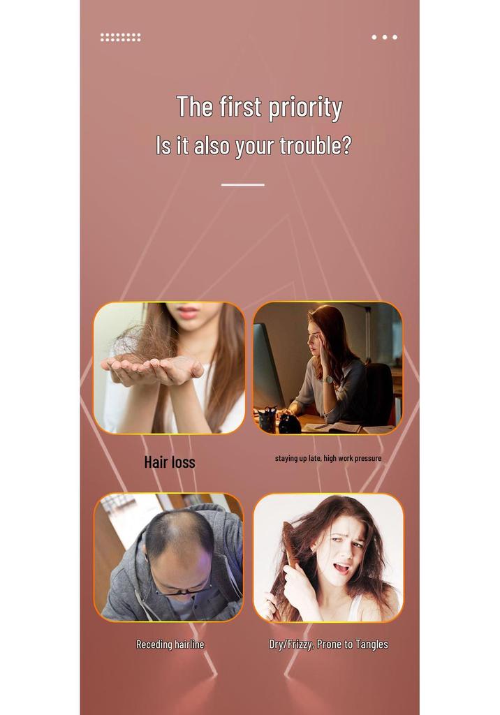 Rechargeable Automatic Handheld Hair Growth and Head Massage Comb with Red Light Therapy