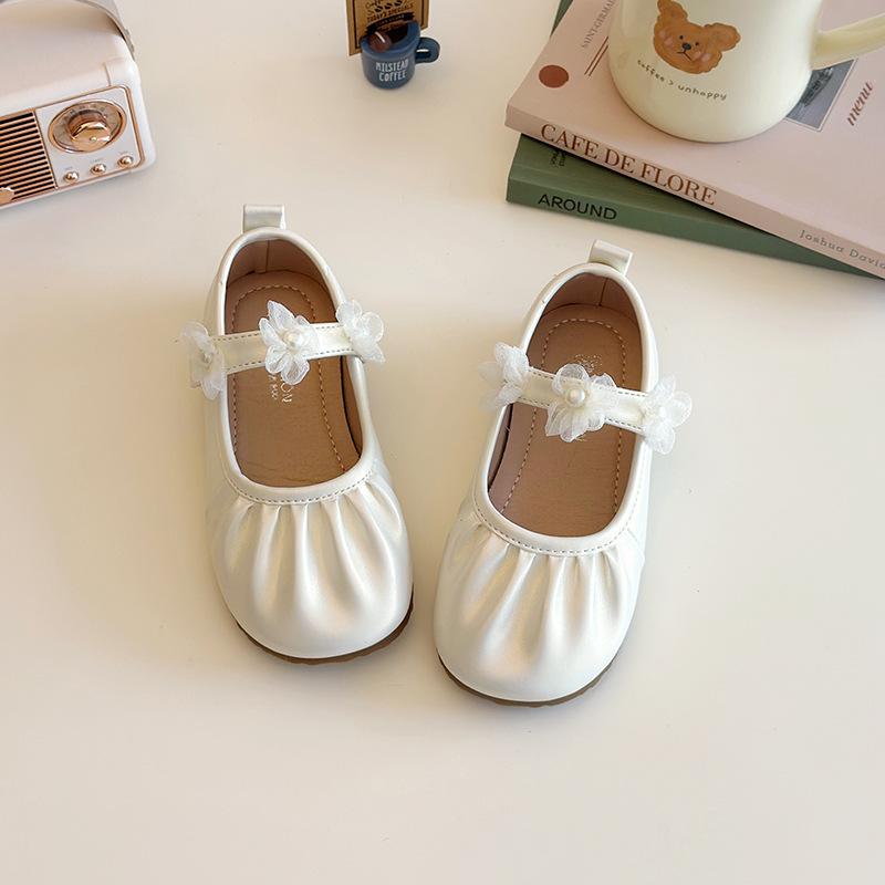 New Fashion Lace Small Fragrance Style Girls Comfortable Soft Bottom Leather Shoes