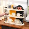 Desktop Storage Rack Three-Layer Organizer Stable Support Stylish Color Contrast Rack