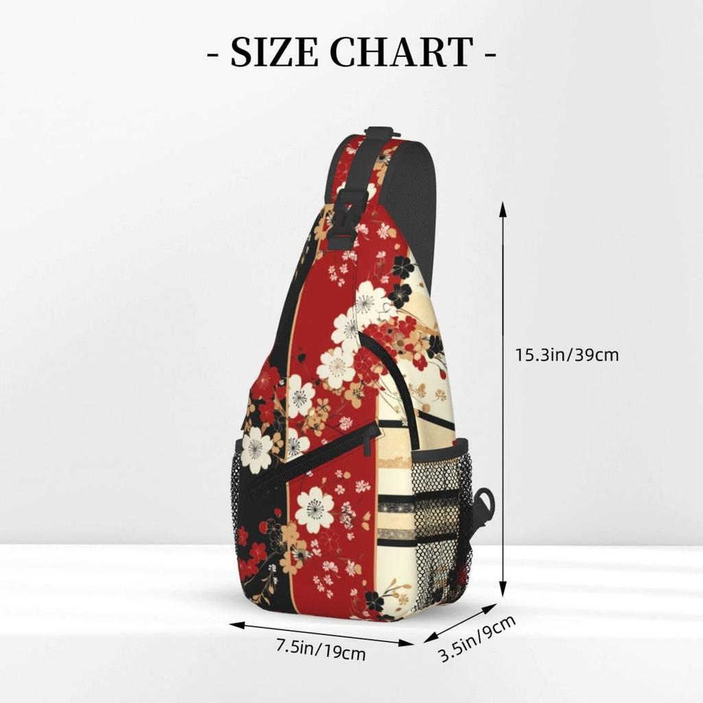 DADABULIU Cherry Blossom Pattern Crossbody Shoulder Bag for Men and Large Perfect for and School Japanese-Style Women, Capacity, Lightweight,