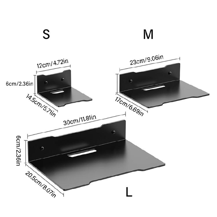 Metal Wall Mounted Shelf for Projectors and Camera, No Drill, Angle and Height Adjustable