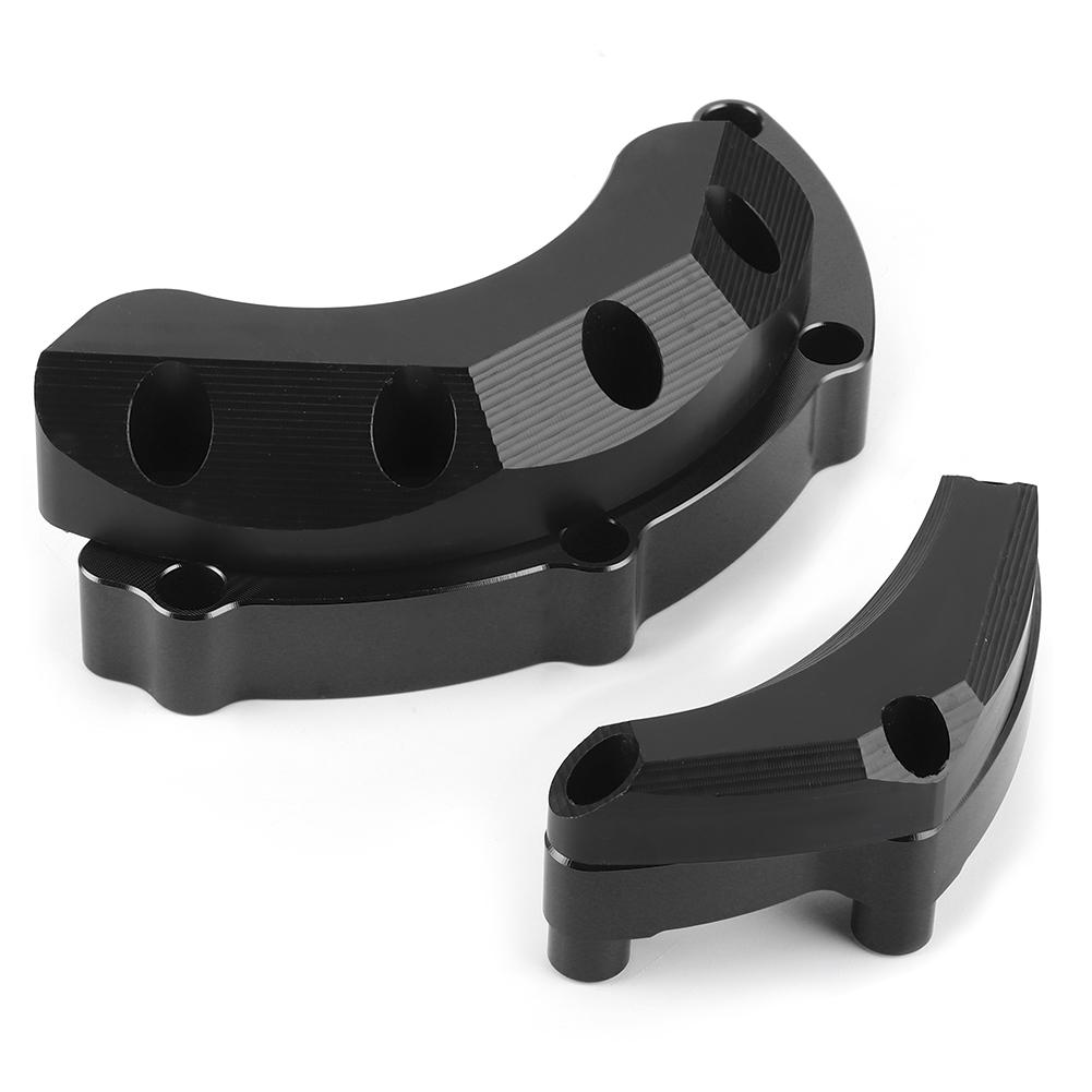 Motorcycle Engine Case Saver Crash Pad Frame Sliders Protector Fit for Yamaha MT‑09 FJ‑09 XSR900Black