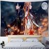 S-Sword Art Online Tapestry Anime Tapestry Wall Hanging Bohemian Wall Tapestries Mandala Home Decor Accessories