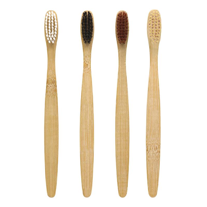 10Packs Pure Bamboo Natural Toothbrush Environmentally Friendly Eco Adult Medium