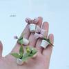 Miniature Dollhouse Furniture Accessories 2Pcs Small Flower Pots Scenery Decoration Clay Interior Plants for 1:12 Scale