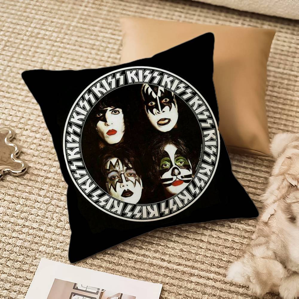 

R-RockS K-Kiss Band Music Pillow Case Anti-dustmite Invisible zipper Sofa Bed 16x16Inch