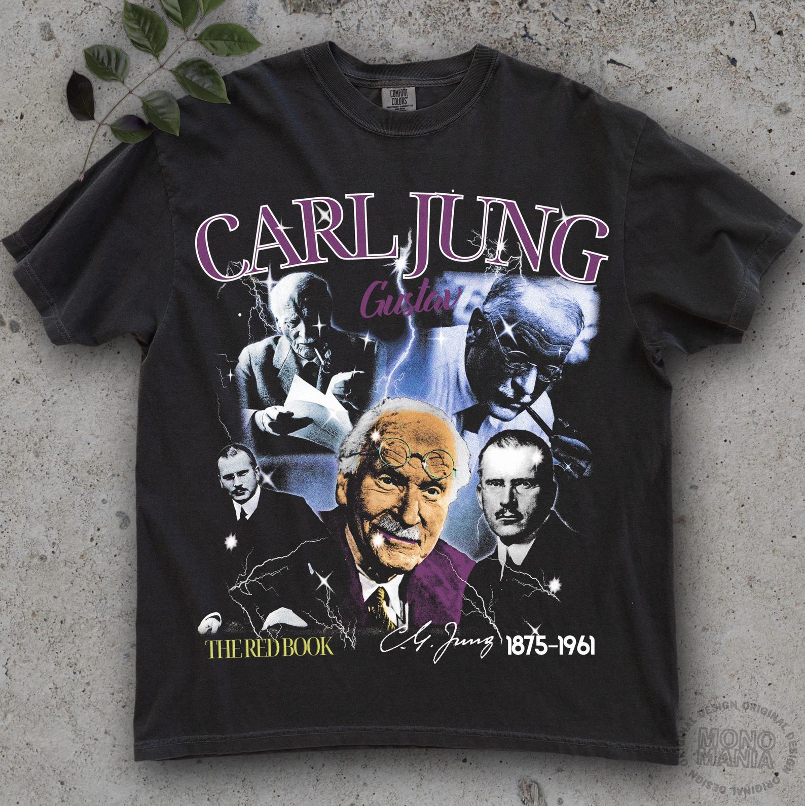 Carl Jung tshirt vintage 90s gangsta lightning shirt psychology gift philosophy tshirt S