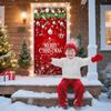 Christmas Door Cover Snowflake Background Banner Merry Christmas Decorations with Ball Design Photography Hanging Cover Photo Booth Props Decorations