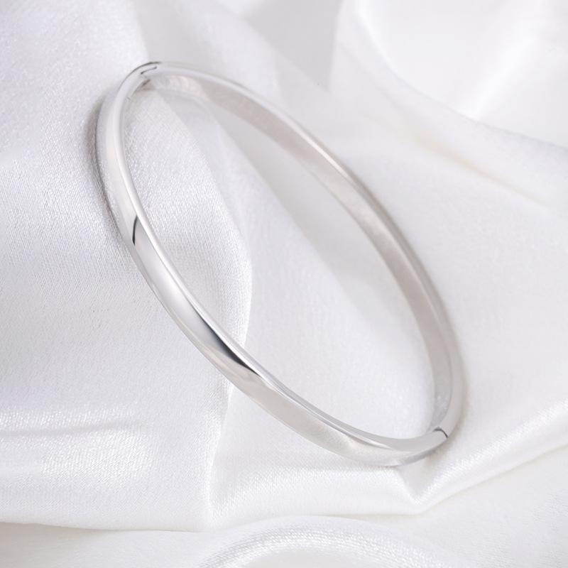 Steel Curved Bracelet Fashionable Non Fading Bracelet Women Stainless Steel Jewelry Advanced Titanium Steel Bracelet