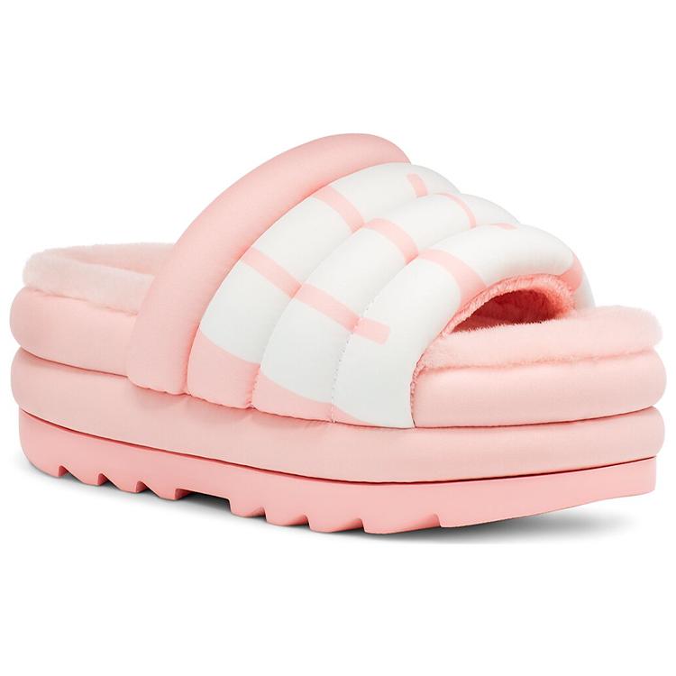 UGG Maxi Slide Logo Pink Scallop Women's 1127067-PSLP