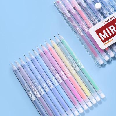 12-Color Candy Collection Korean Neutral Pens - 0.5mm for Journaling & Drawing