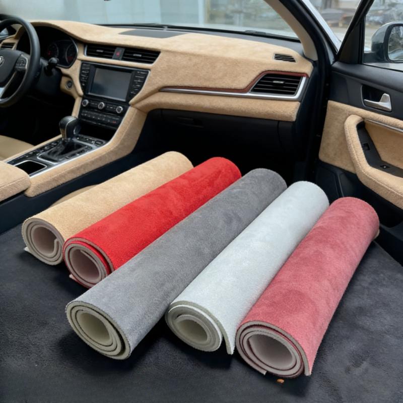 Max 250x150cm Car Suede Roof Headliner Fabric with Foam Backing Auto Interior Lining Material for DIY Repair Trim Protect