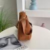 Large Capacity Solid Color Shoulder Bag Korean Style Canvas Handbag Corduroy Shoulder Bag  Women