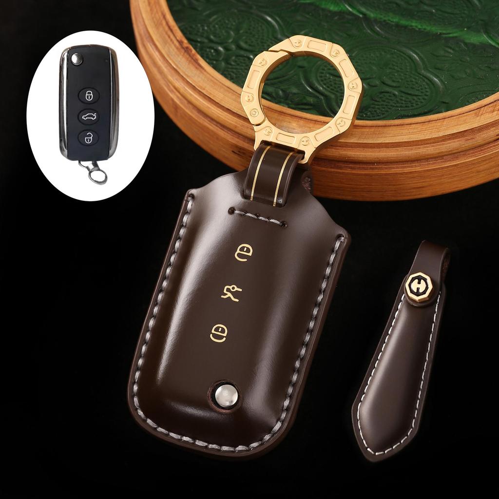 Ručně šitá sada kožených pouzder na klíče z pravé kůže pro Bentley Bentayga, Flying Spur, Continental GT