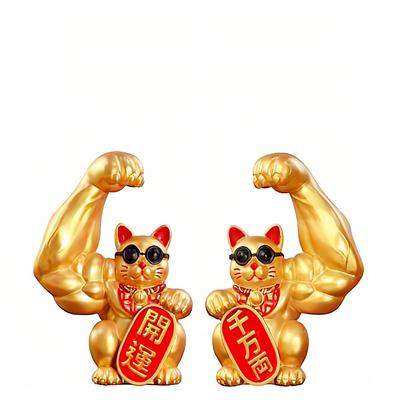 Maneki-neko (beckoning Cat) Figurine - Brings Good Fortune, Luck, and Wealth. A Popular Feng Shui Item for Business Prosperity, Grand Openings, and Ho