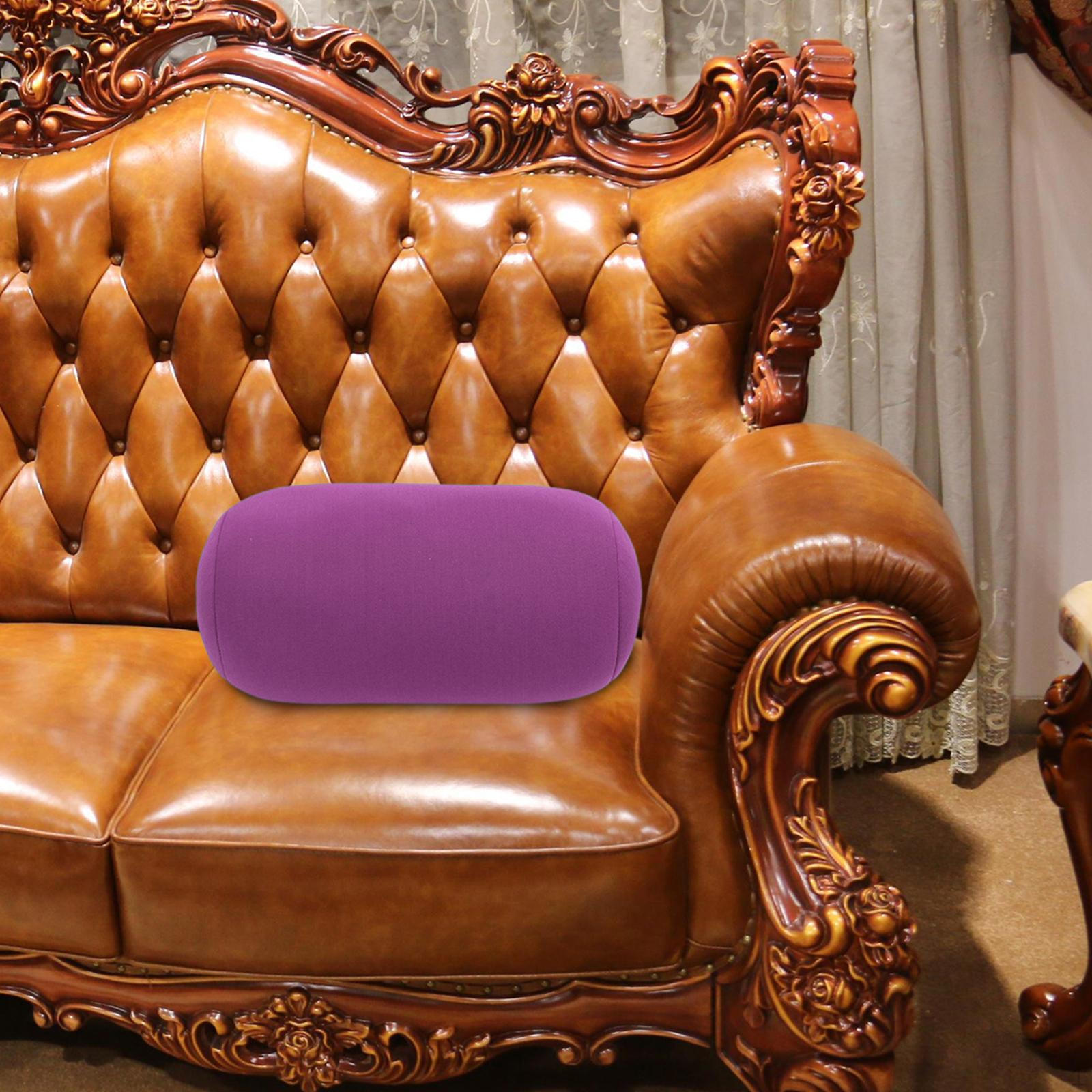 

Подушка для спинки дивана с микрошариками, дорожная подушка для сна и поддержки шеи #1 Purple_35x16cm