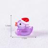 10 Teile/los Nette Leuchtende Weihnachten Ente Tier Miniaturen Mini Figur Glow in The Dark Fee Garten Dekoration Moos Terrarium Mikro landschaft