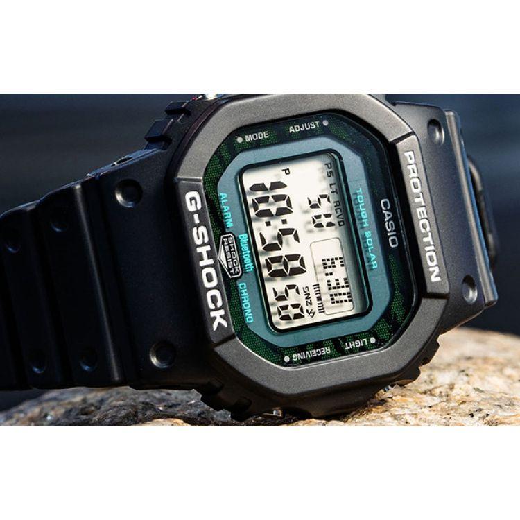 Casio Digital Series G-Shock Collaboration Model 200M Water Resistant Solar Quartz Movement Resin Strap Men watches Black GW-B5600MG-1PRL