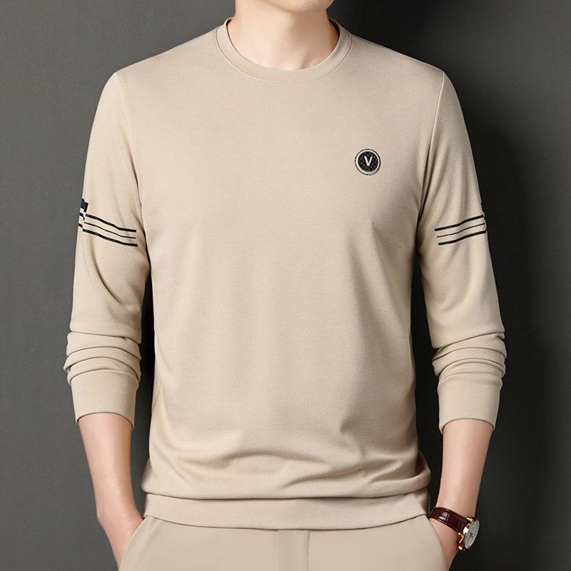 Autunno Nuovo Marchio di Moda Uomo Maglione Moda Gioventù Coreano Girocollo Casual Manica Lunga T-shirt Bottoming Shirt Uomo