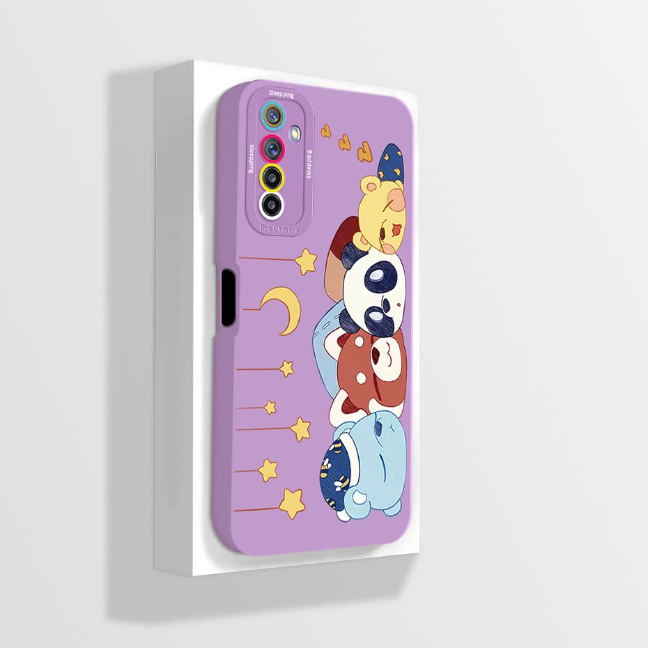 For Realme 6 Pro RMX2063 Case Realme 6 RMX2001 Phone Case Aesthetic Cartoon Astronaut ShockProof Soft Silicone Back Cover Fundas